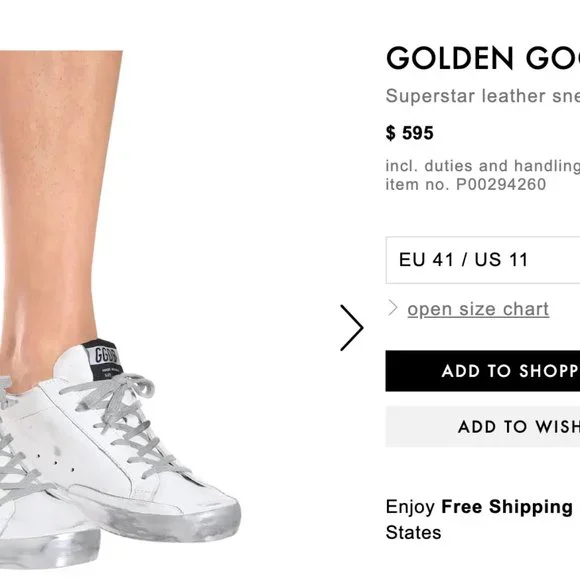 Golden Goose Superstar Leather Sneakers in Silver/White - Picture 12 of 12